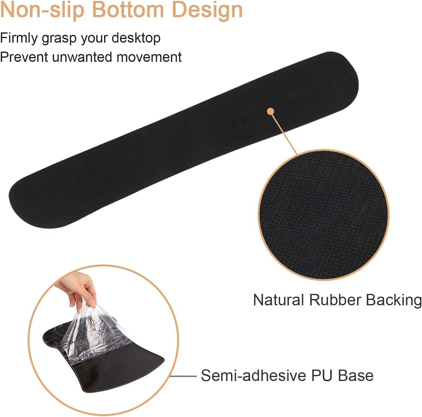 Mouse Pad with Wrist Rest, Keyboard Wrist Rest Mouse Wrist Rest, Made of Memory Foam, Easy Typing and Relieve Wrist Pain, Perfect for Computer Keyboard Office (A-Honeycomb)