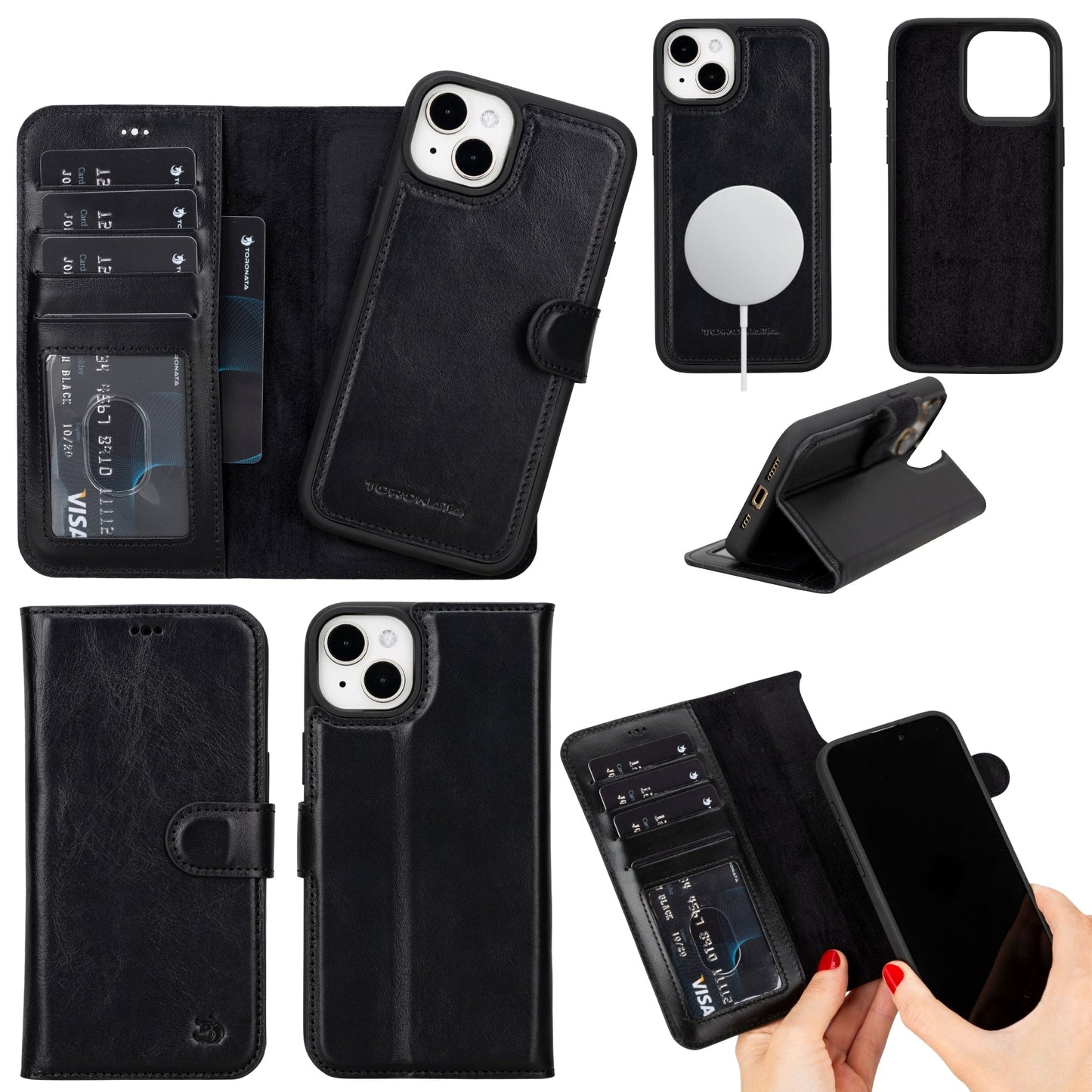 Casper Leather iPhone 14 Plus Wallet Case | MagSafe