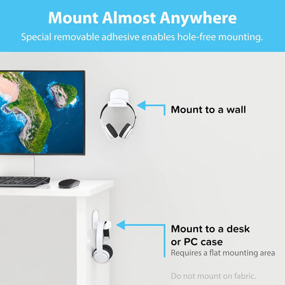 Headphone Hanger Removable Adhesive