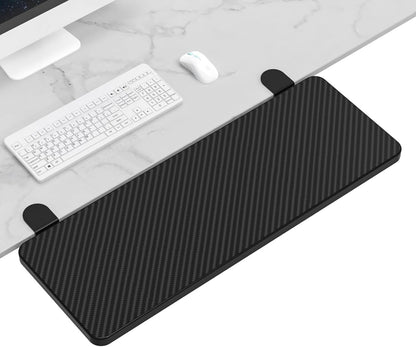 OUGIC Ergonomics Desk Extender Tray, 29.5"X9.5" Punch-Free Clamp On, Foldable Keyboard Drawer Tray, Table Mount Arm Wrist Rest Shelf, Computer Elbow Arm Support