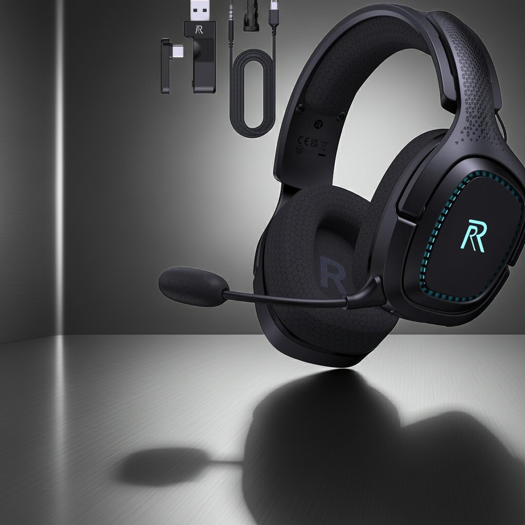 2.4Ghz Wireless Gaming Headset for PS5, Xbox(Wired), PC, Nintendo Switch