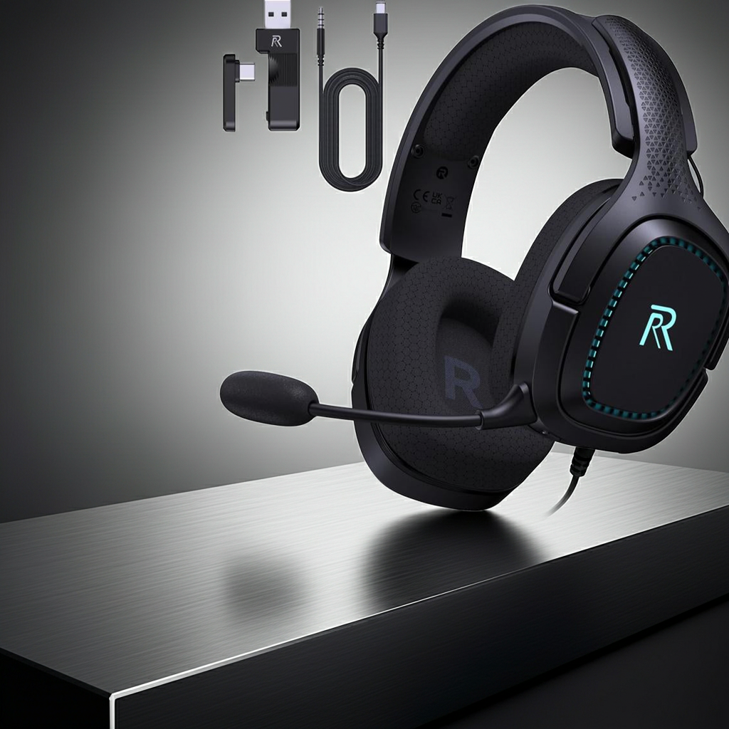 2.4Ghz Wireless Gaming Headset for PS5, Xbox(Wired), PC, Nintendo Switch