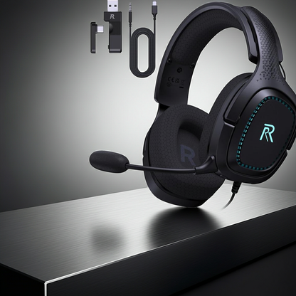 2.4Ghz Wireless Gaming Headset for PS5, Xbox(Wired), PC, Nintendo Switch